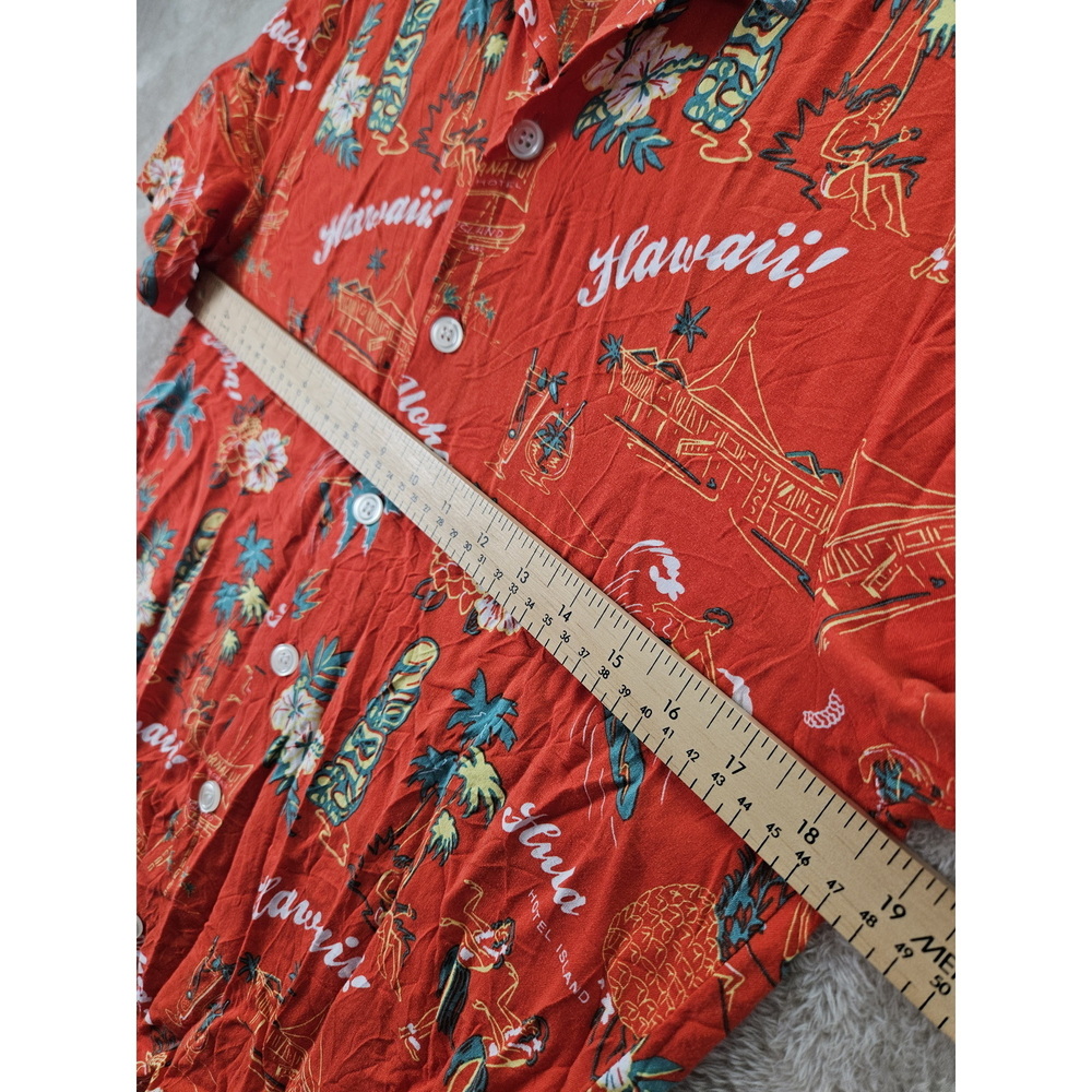 Topman Hawaiian Shirt Vibrant All-over Hawaii Tropical Print Men's Size XS - Picture 5 of 10